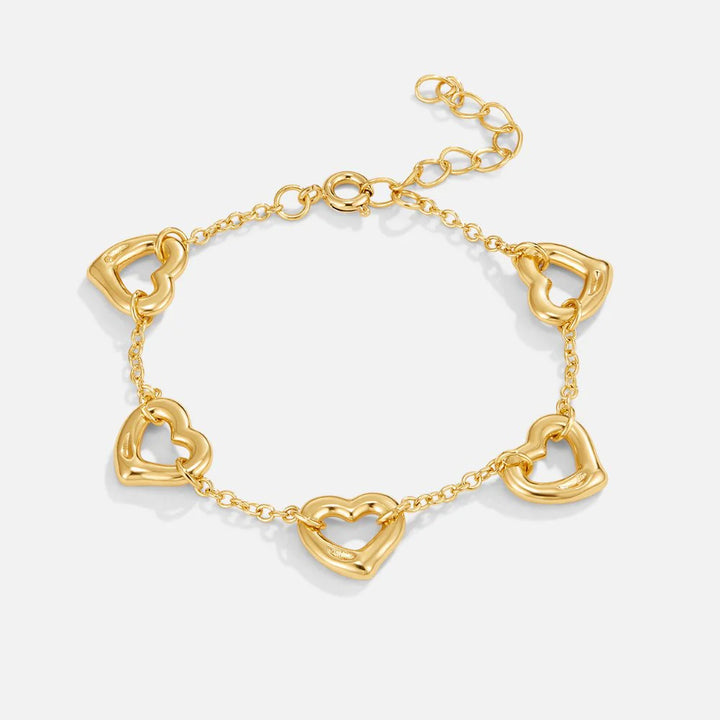 FIVE HEARTS BRACELET | WHITE GOLD