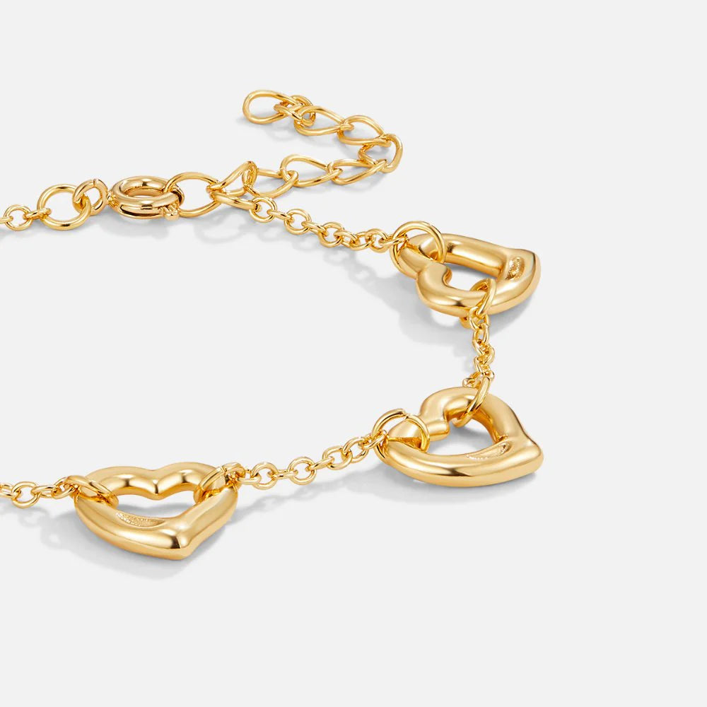 FIVE HEARTS BRACELET | WHITE GOLD