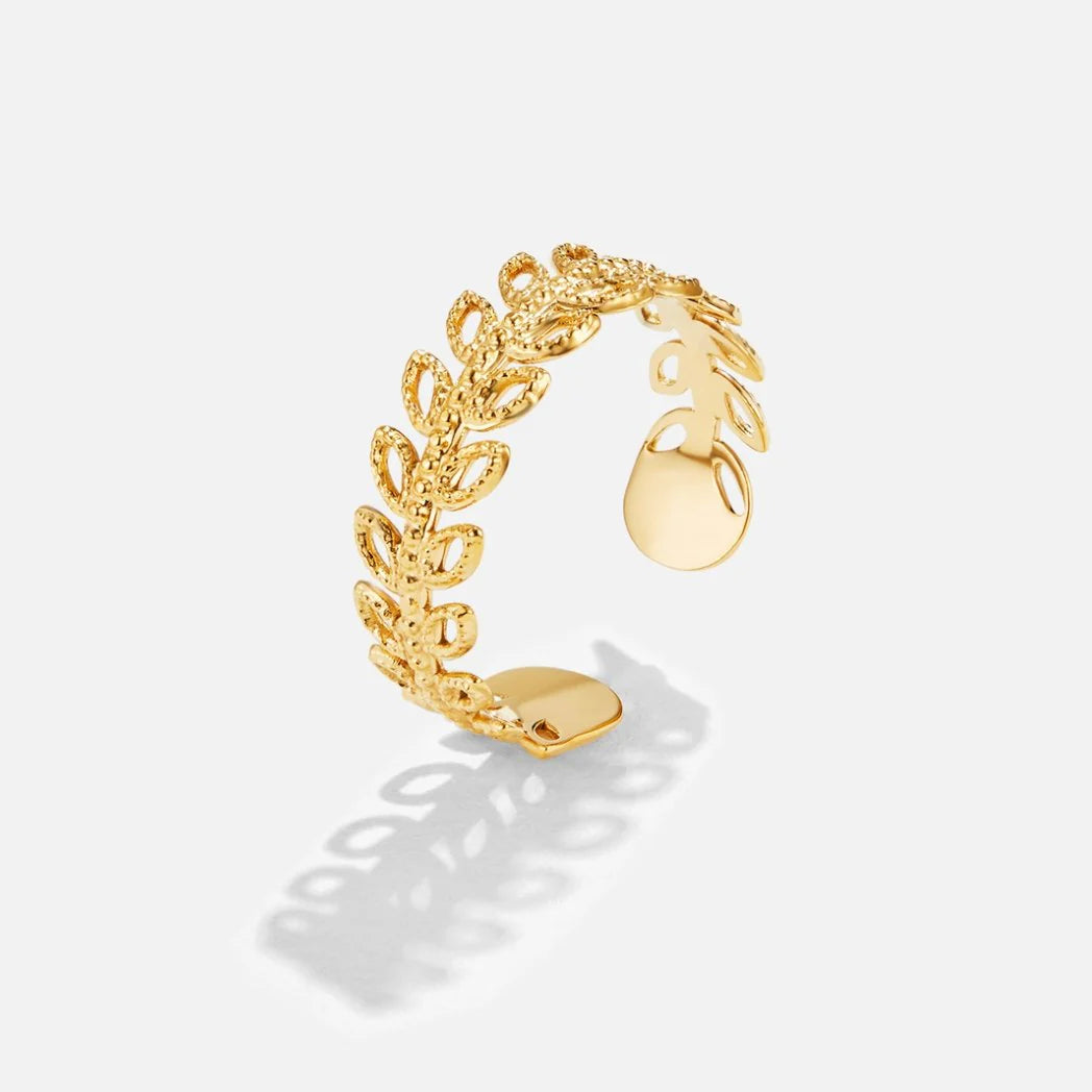 SASHA LEAF RING | GOLD