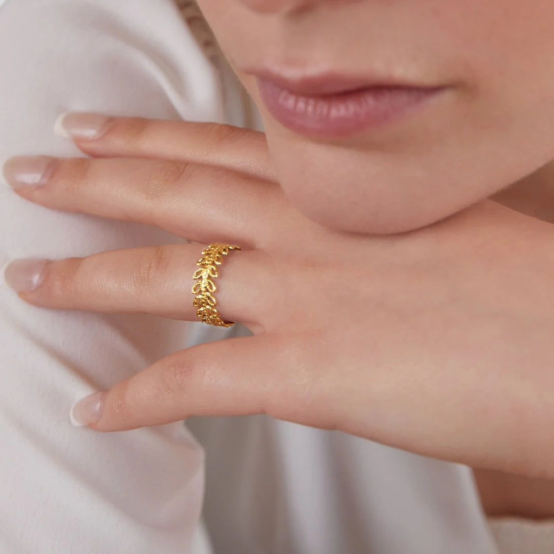 SASHA LEAF RING | GOLD