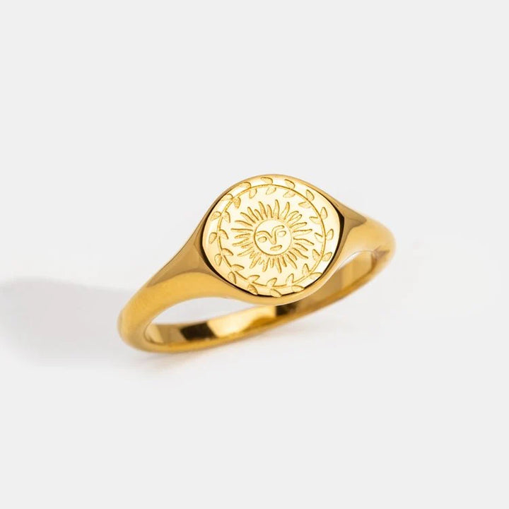 SUNNY FACE RING | GOLD