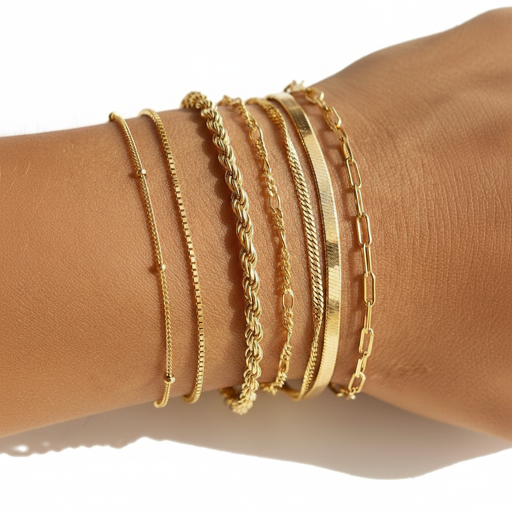 LINDA RENNER BRACELET SET | GOLD