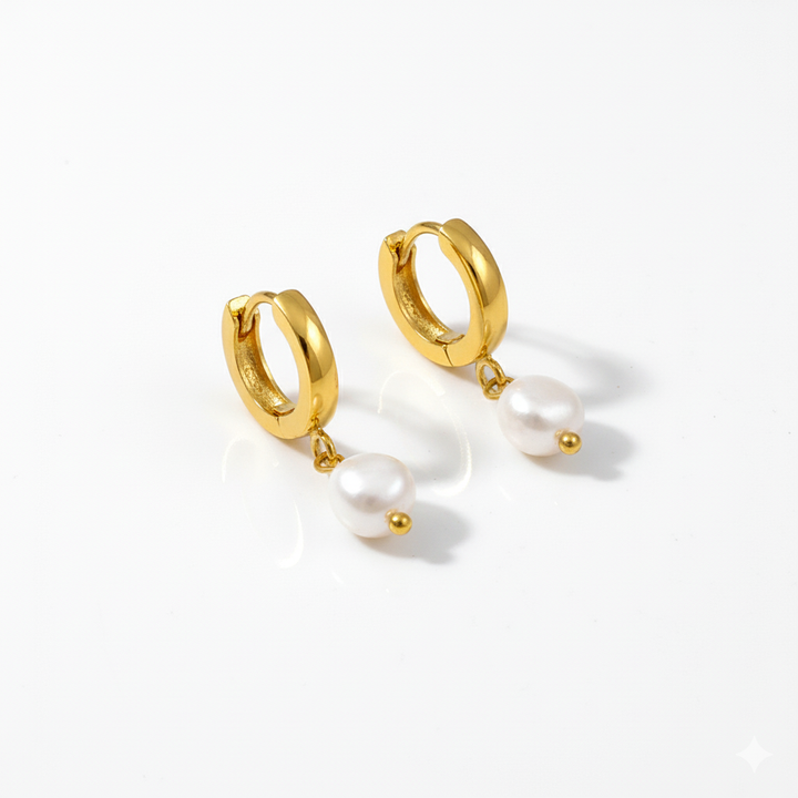 KIM PEARL EARRINGS | WHITE GOLD