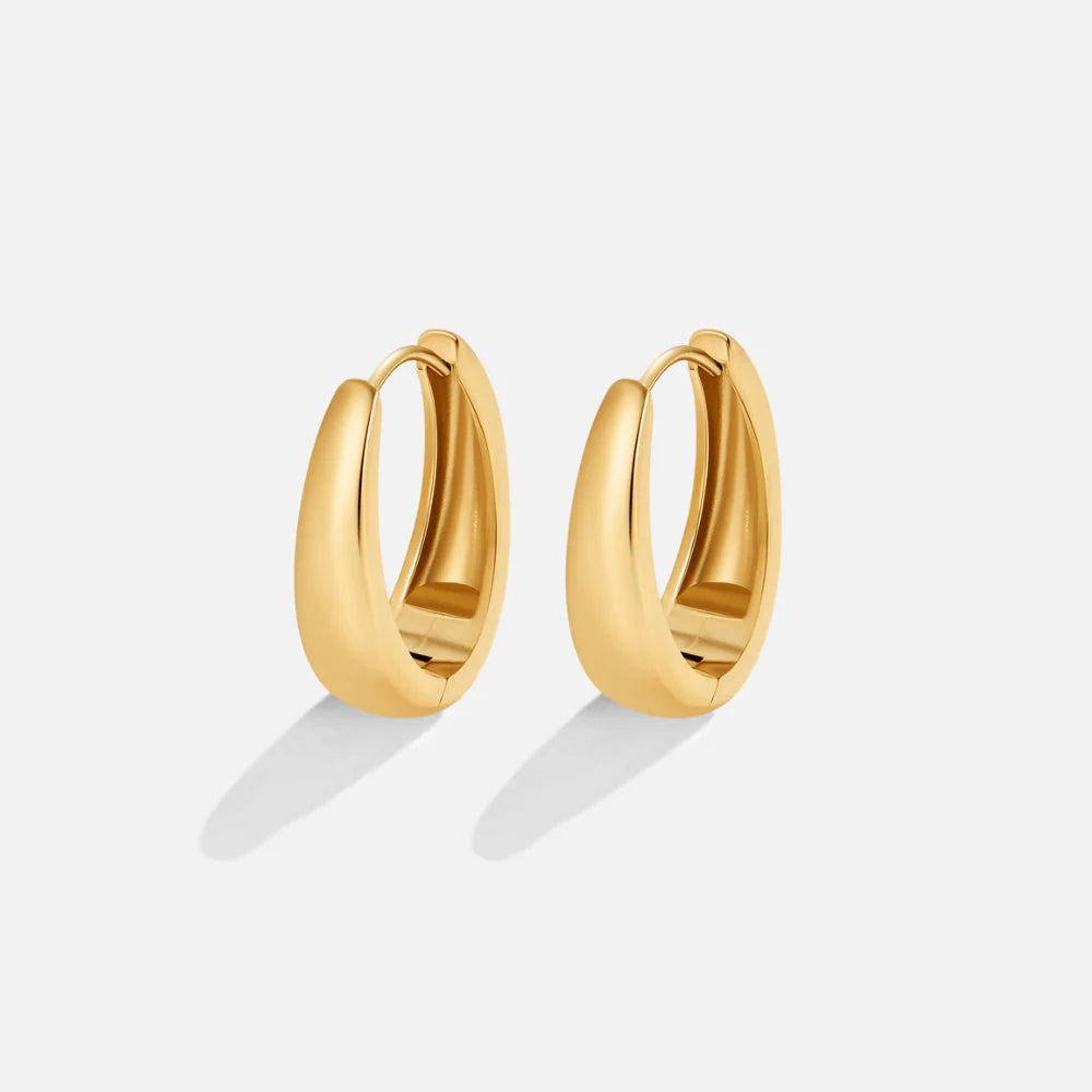 LOPEZ HOOP EARRINGS | WHITE GOLD
