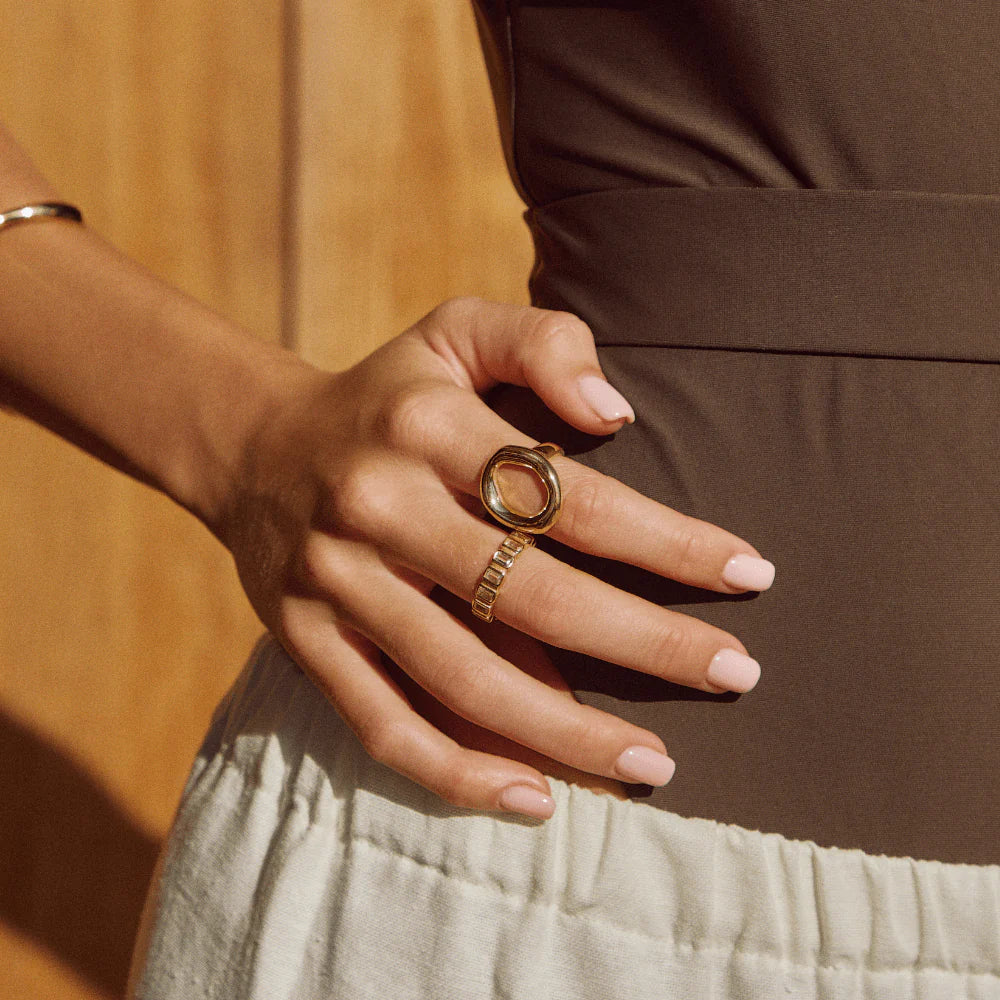 VANITY CHUNKY RING | WHITE GOLD